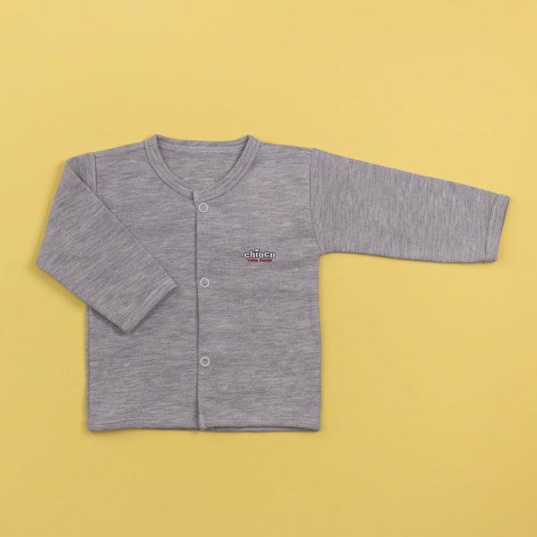 یقه گرد جلو باز نوزادی ملانژ