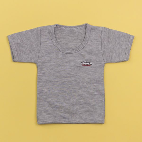 آستین کوتاه نوزادی ملانژ